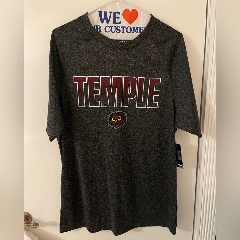 NWT MENS TEMPLE UNIVERSITY TEE SHIRT. SIZE MEDIUM. BY COLOSSEUM.